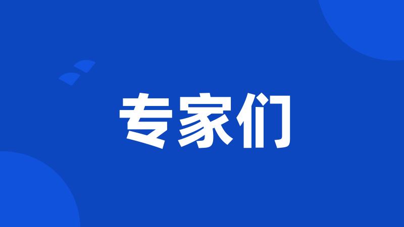 专家们