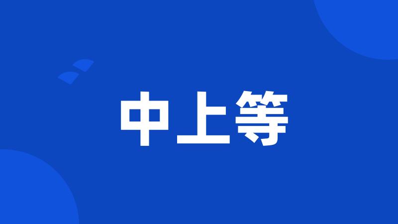 中上等