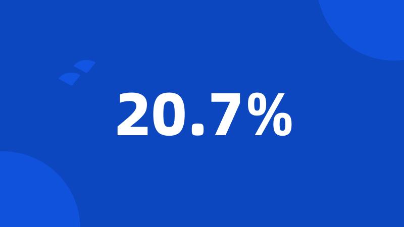 20.7%