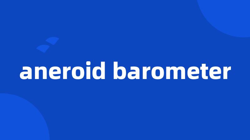 aneroid barometer