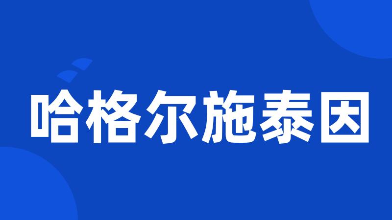 哈格尔施泰因