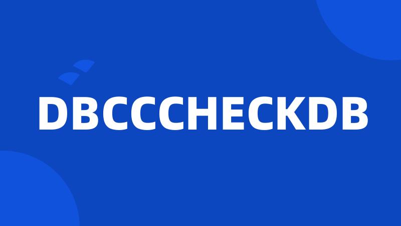 DBCCCHECKDB