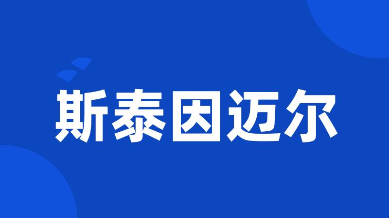 斯泰因迈尔