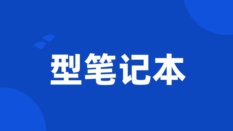 型笔记本