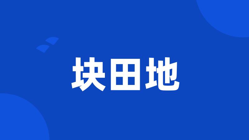 块田地