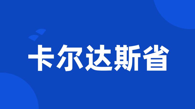 卡尔达斯省