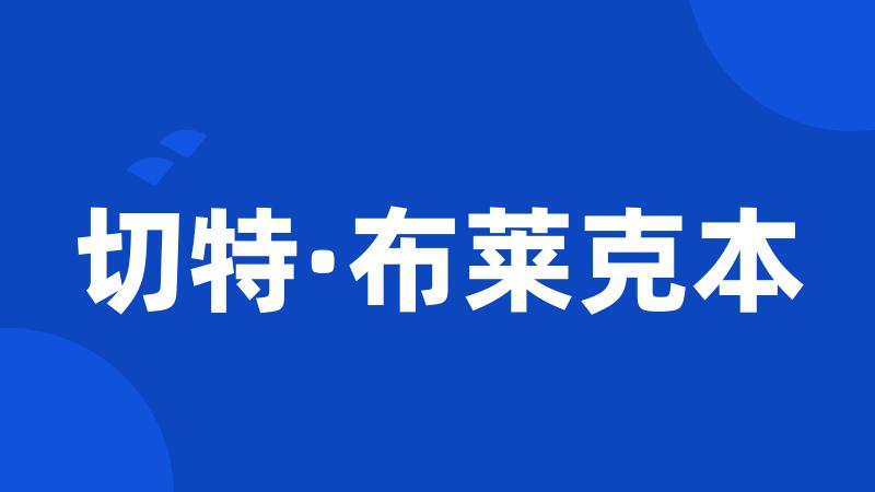 切特·布莱克本