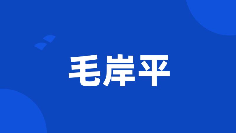 毛岸平