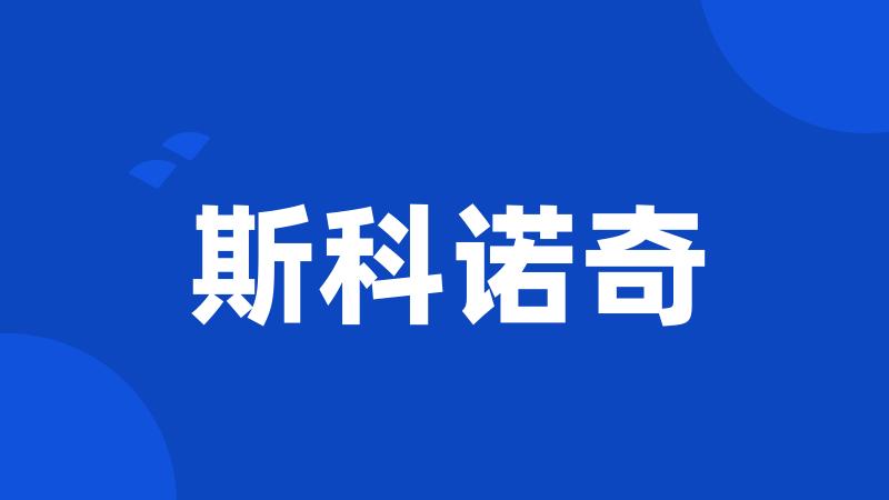 斯科诺奇
