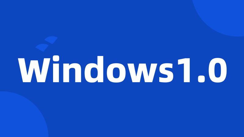 Windows1.0
