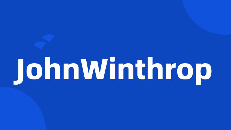JohnWinthrop