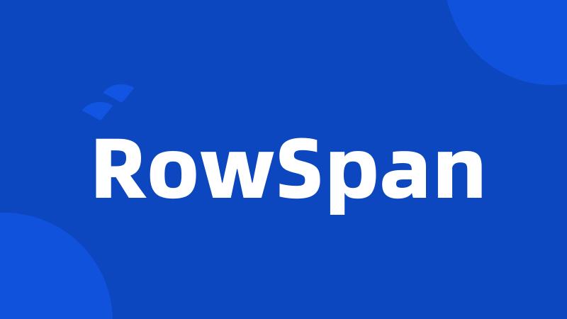 RowSpan