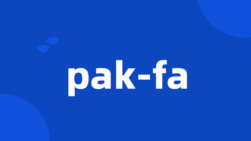 pak-fa
