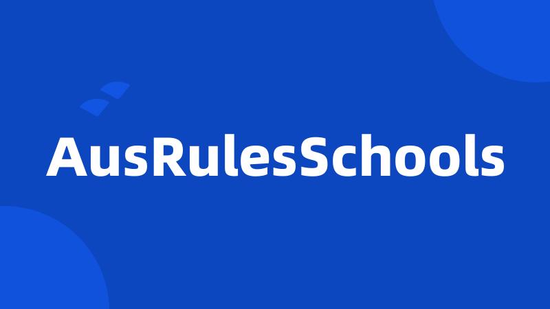 AusRulesSchools