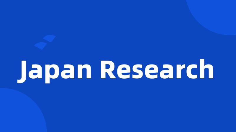 Japan Research