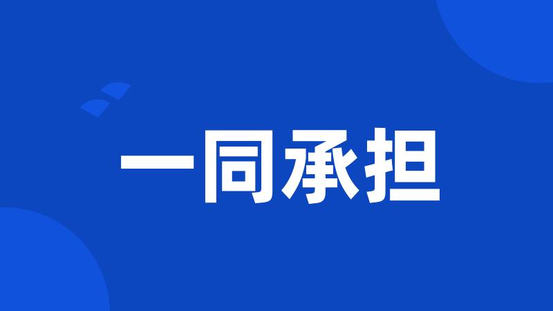 一同承担