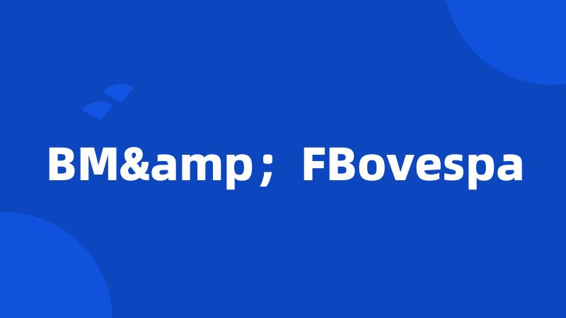 BM&;FBovespa