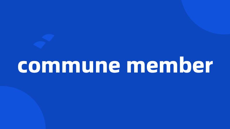 commune member