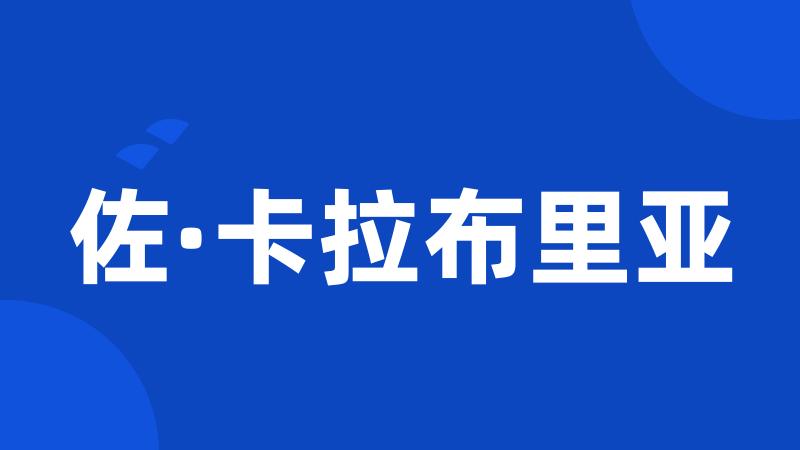 佐·卡拉布里亚
