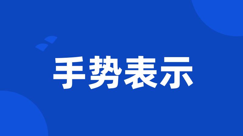 手势表示