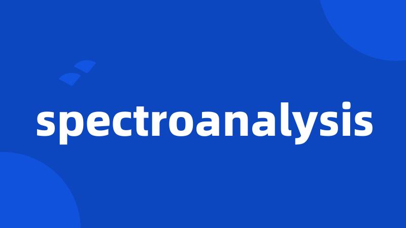 spectroanalysis