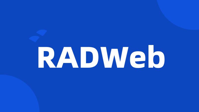 RADWeb