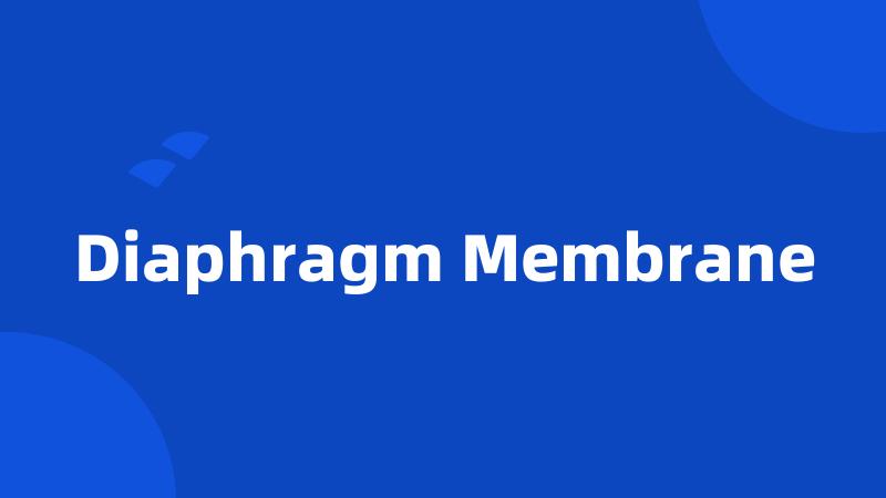 Diaphragm Membrane