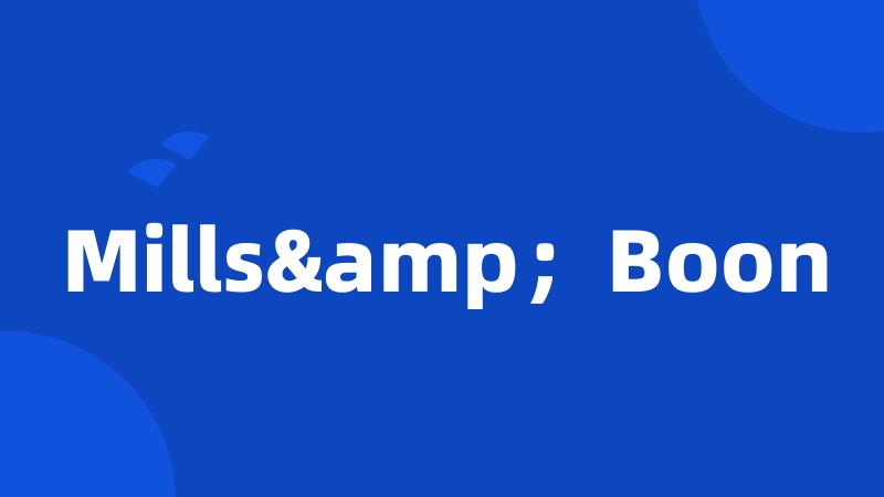 Mills&;Boon