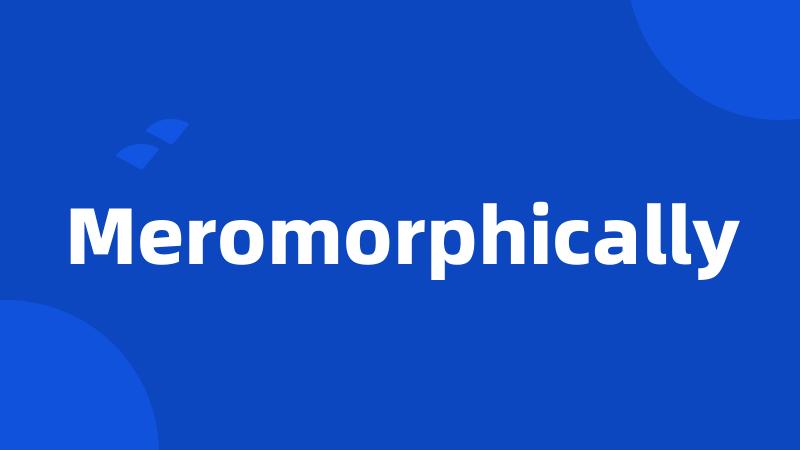 Meromorphically