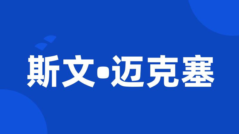斯文•迈克塞