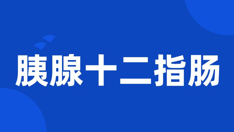 胰腺十二指肠