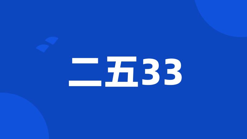 二五33