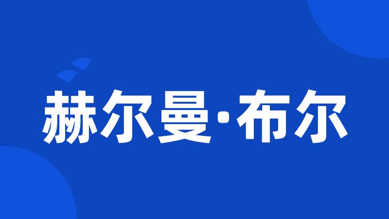 赫尔曼·布尔