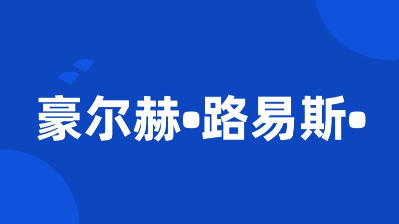 豪尔赫•路易斯•