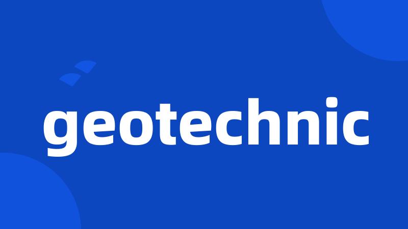 geotechnic