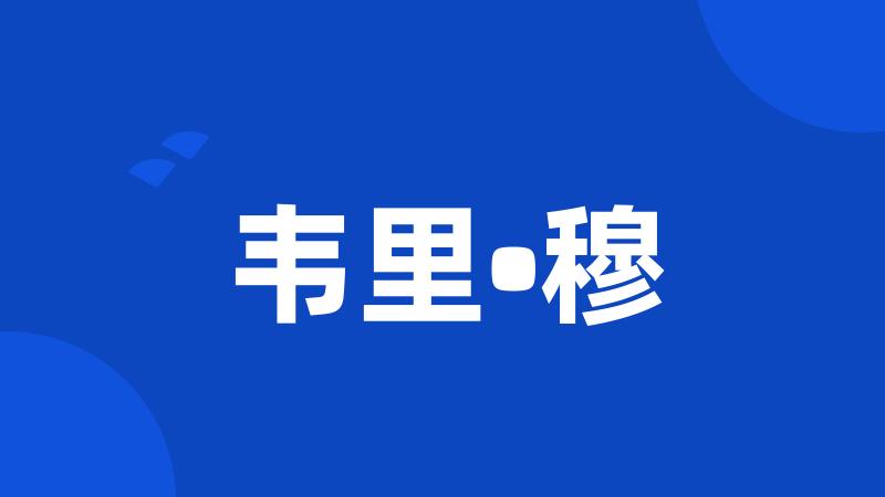 韦里•穆