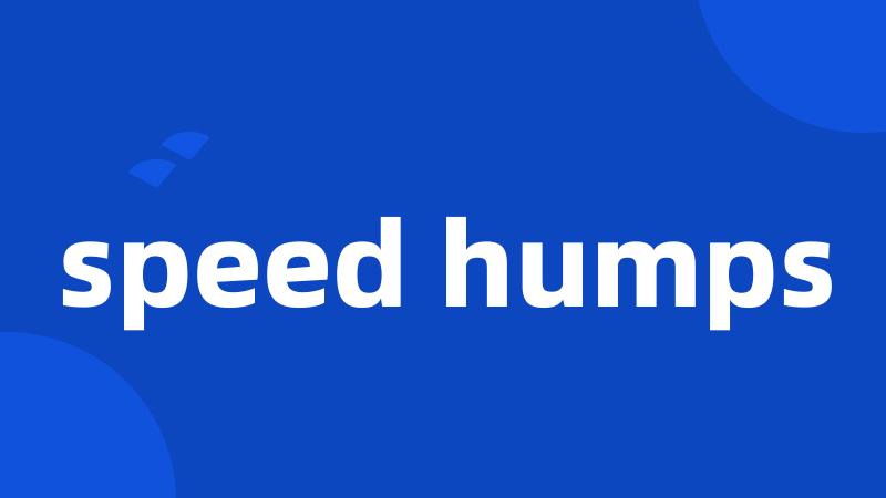 speed humps