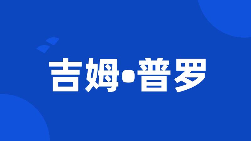 吉姆•普罗