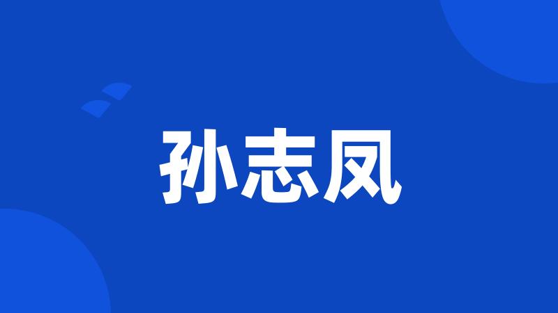 孙志凤