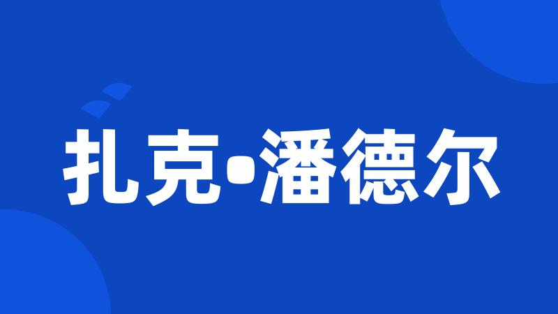 扎克•潘德尔