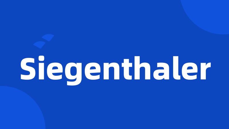 Siegenthaler