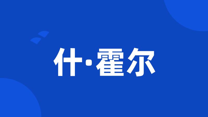 什·霍尔