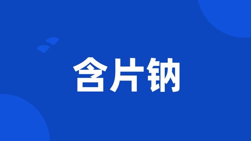 含片钠