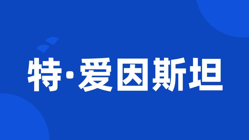 特·爱因斯坦