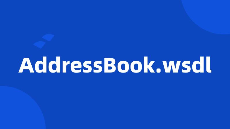 AddressBook.wsdl