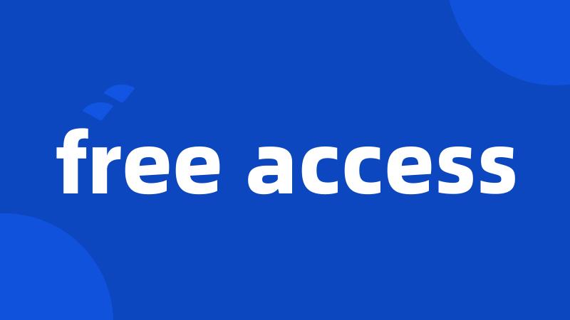 free access