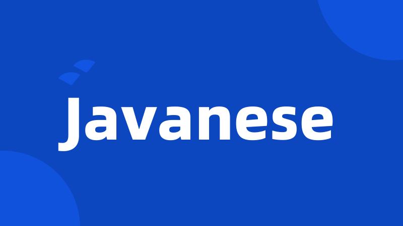 Javanese