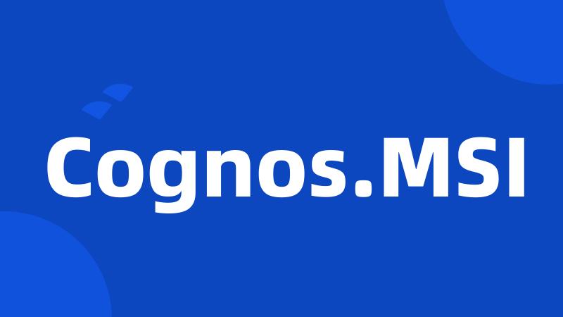 Cognos.MSI