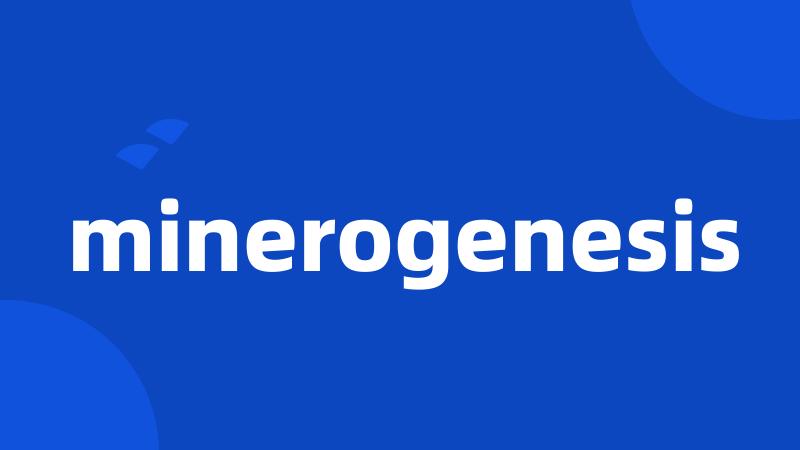 minerogenesis
