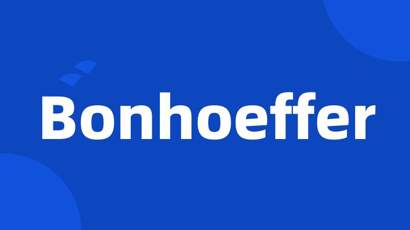 Bonhoeffer